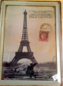 Plaque mtallique Tour Eiffel